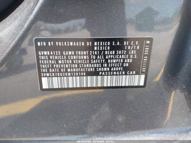 2019 VOLKSWAGEN JETTA 3VWCB7BU2KM126146 Photo 8
