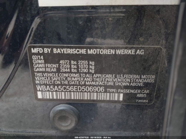 WBA5A5C56ED506906 BMW 528I