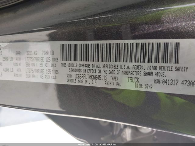 2019 RAM 1500 1C6SRFLT0KN845113 Photo 8