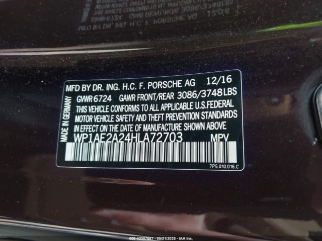 2017 PORSCHE CAYENNE E-HYBRID WP1AE2A24HLA72703 Photo 8
