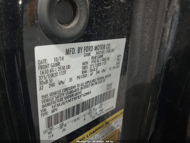 1FMJU1MT5FEF12993 Ford Expedition Platinum