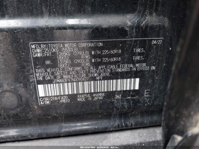 2022 TOYOTA RAV4 PRIME JTMAB3FV7ND090427 Photo 8