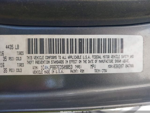 1C4NJPBB7ED509853 Jeep Patriot Sport