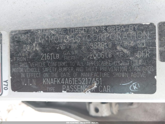 KIA Forte 2014 KNAFK4A61E5217451 Image 9