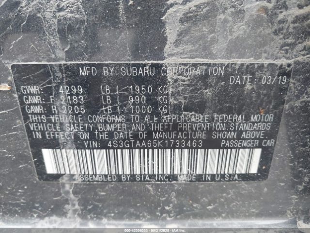 4S3GTAA65K1733463 Subaru Impreza 2.0i