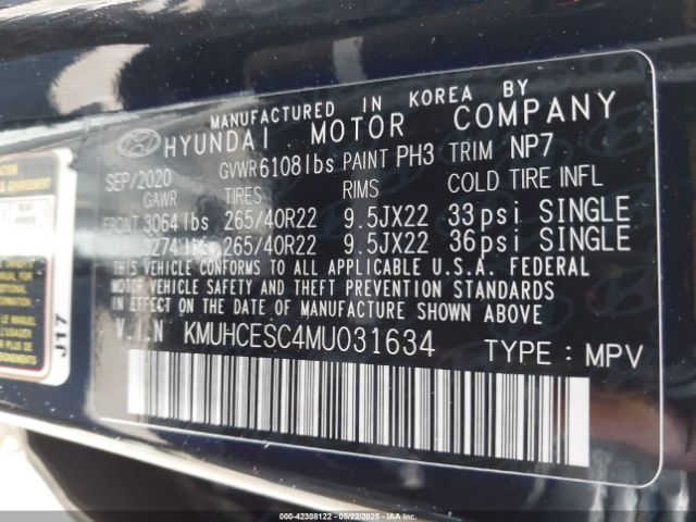 KMUHCESC4MU031634 Genesis Gv80 3.5t Awd