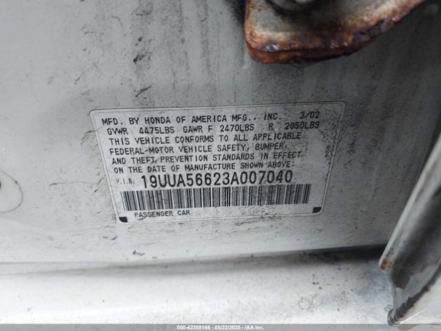 2003 ACURA TL 19UUA56623A007040 Photo 8