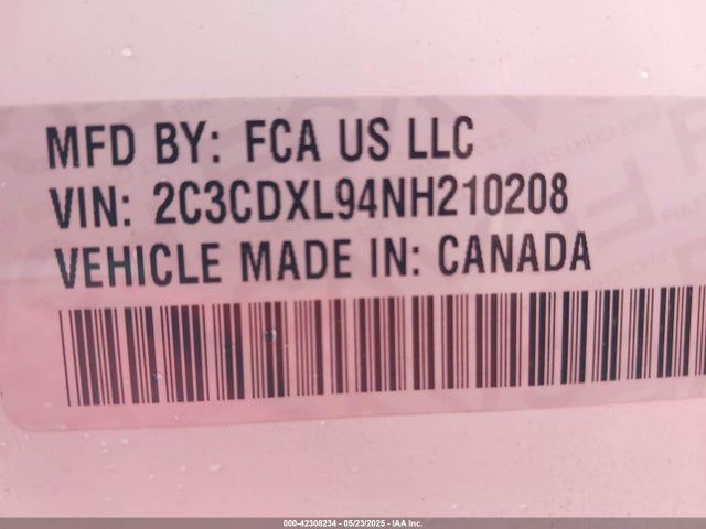 2C3CDXL94NH210208 Dodge Charger