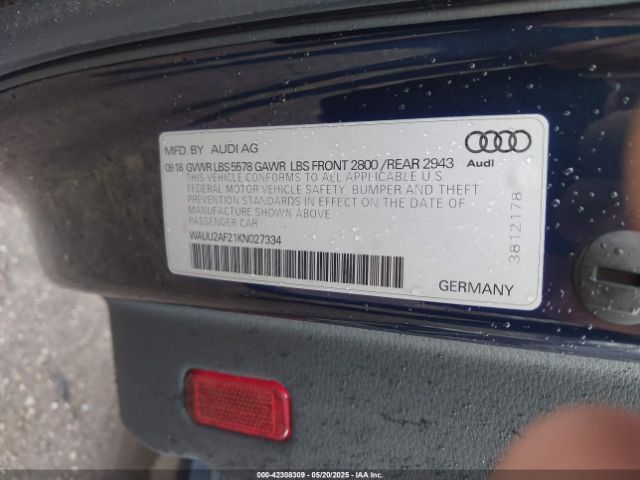 2019 AUDI A7 WAUU2AF21KN027334 Photo 8