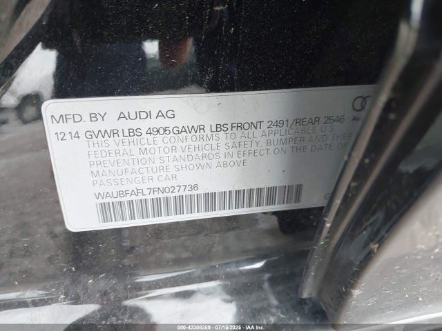 2015 AUDI A4 WAUBFAFL7FN027736 Photo 8