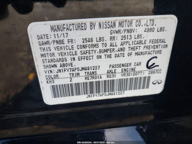 2018 INFINITI Q50 JN1FV7AP0JM461227 Photo 8