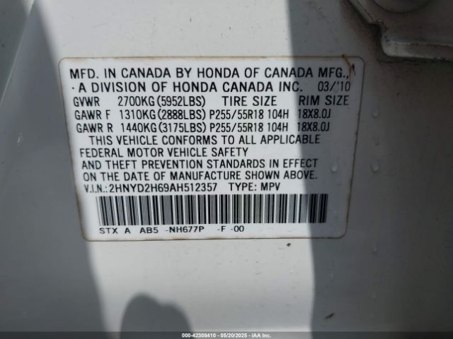2010 ACURA MDX 2HNYD2H69AH512357 Photo 8