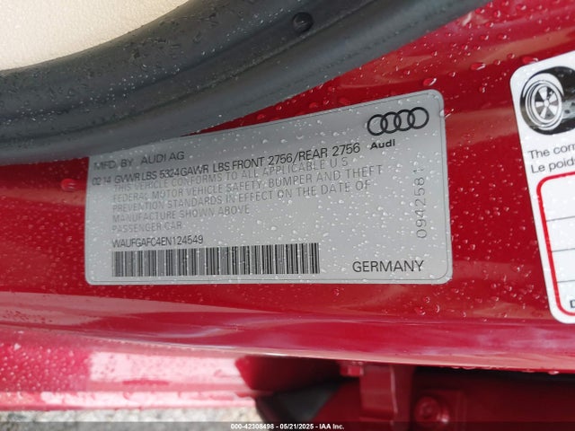 2014 AUDI A6 WAUFGAFC4EN124549 Photo 8