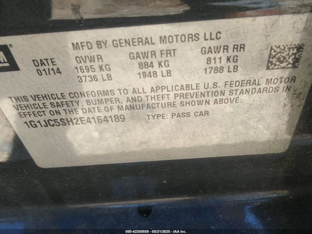 1G1JC5SH2E4164189 Chevrolet Sonic Lt Auto
