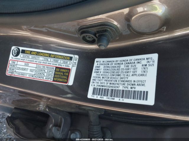 2HKRM4H55GH650247 Honda k24w9