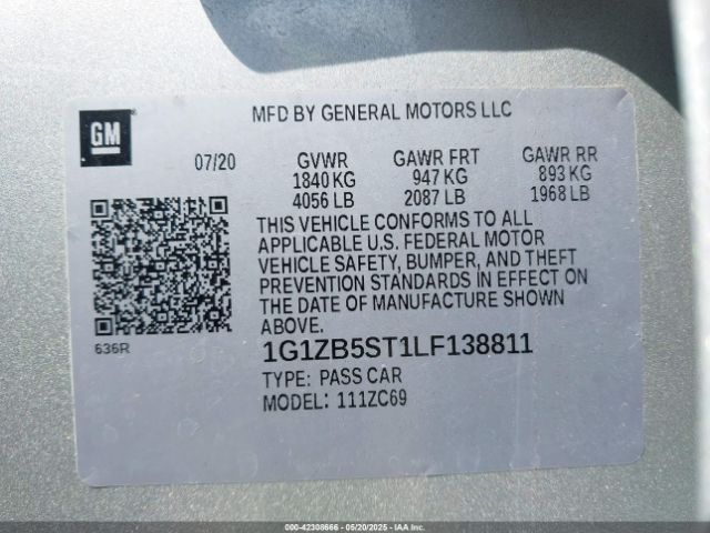 2020 CHEVROLET MALIBU 1G1ZB5ST1LF138811 Photo 8