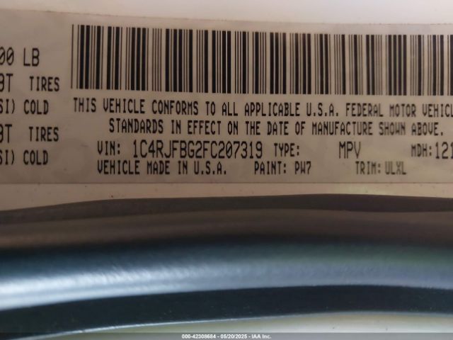 2015 JEEP GRAND CHEROKEE 1C4RJFBG2FC207319 Photo 8