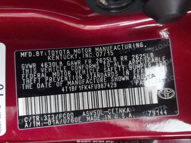 4T1BF1FK4FU987429 Toyota CAMRY LE