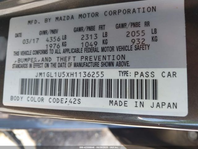 2017 MAZDA MAZDA6 JM1GL1U5XH1136255 Photo 8