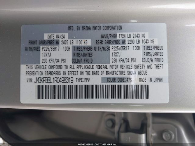 2024 MAZDA CX-5 JM3KFBBL1R0498319 Photo 8