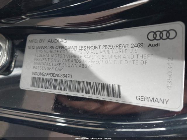 2013 AUDI S5 WAUVGAFR3DA036470 Photo 8