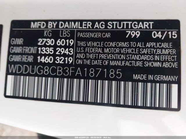 2015 MERCEDES-BENZ S 550 WDDUG8CB3FA187185 Photo 8