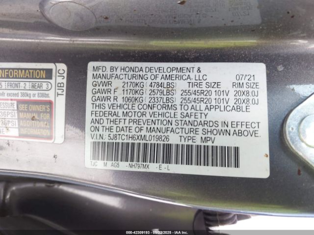5J8TC1H6XML019826 Acura k20c4