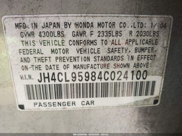 2004 ACURA TSX JH4CL95984C024100 Photo 8