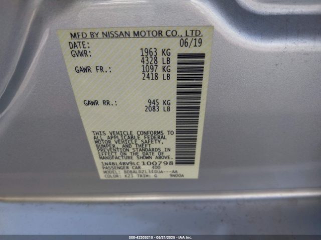 1N4BL4BV9LC100798 Nissan 2020