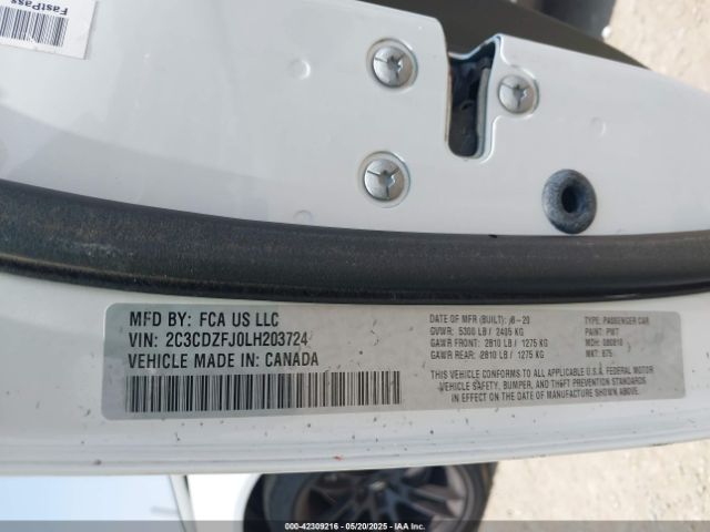 2020 DODGE CHALLENGER 2C3CDZFJ0LH203724 Photo 8