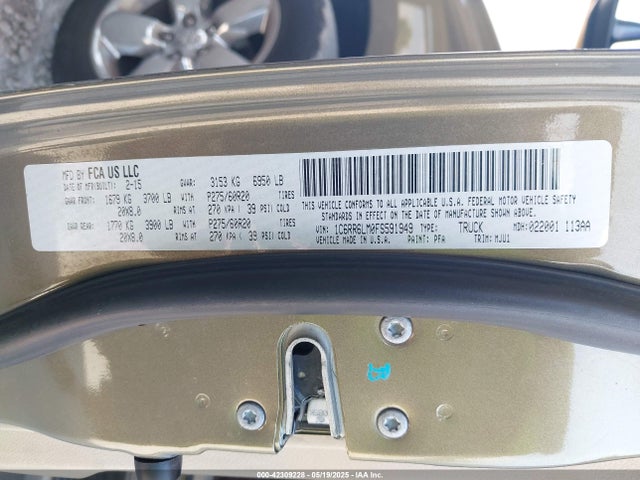 1C6RR6LM0FS591949 RAM 1500 Lone Star