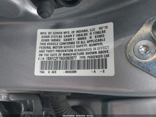 19XFC2F76GE002077 Honda CIVIC EX