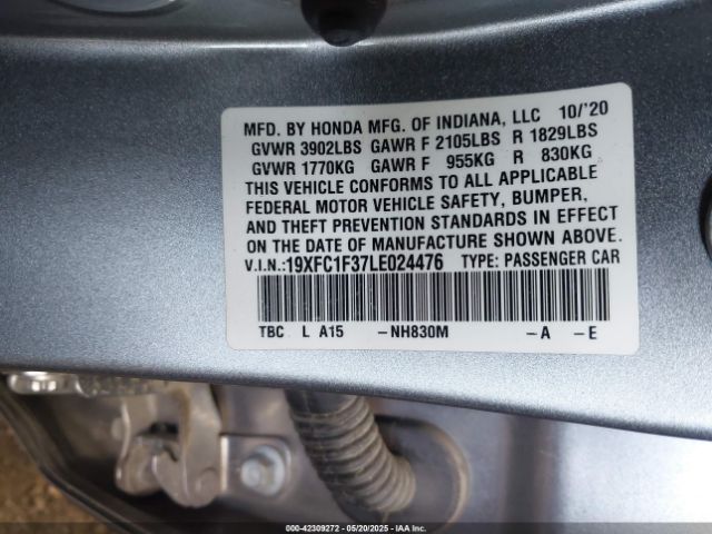 19XFC1F37LE024476 Honda CIVIC EX
