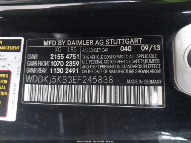 WDDKJ5KB3EF245838 Mercedes-Benz E 350
