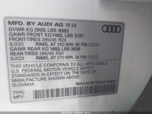 2025 AUDI Q7 WA1ACBF75SD019631 Photo 8