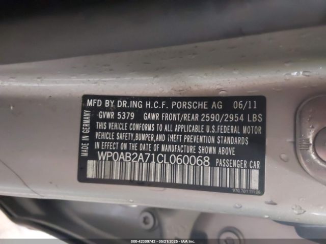2012 PORSCHE PANAMERA WP0AB2A71CL060068 Photo 8