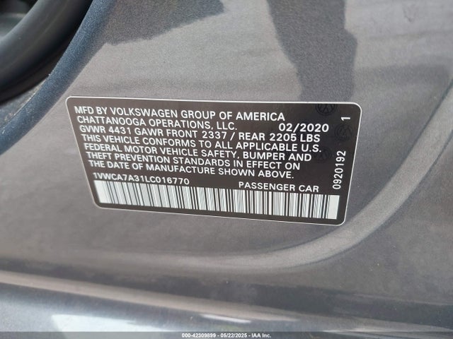 Volkswagen Passat 2020 1VWCA7A31LC016770 Image 9