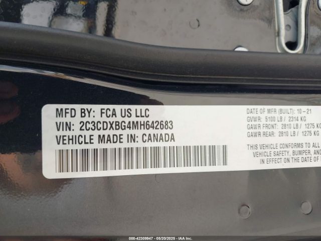 2021 DODGE CHARGER 2C3CDXBG4MH642683 Photo 8