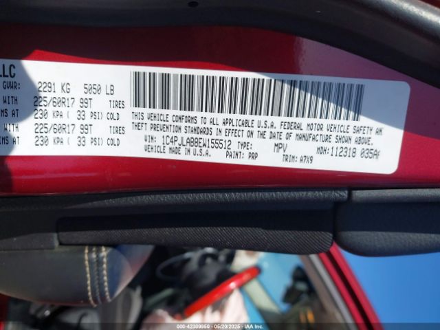 1C4PJLAB8EW155512 Jeep Cherokee Sport