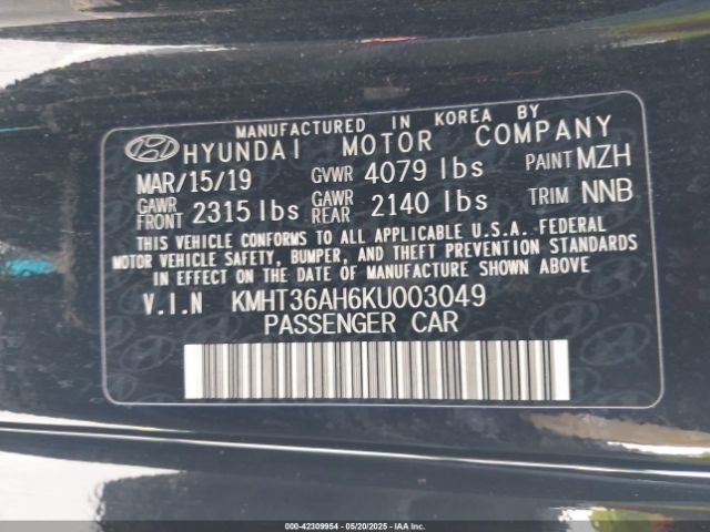 2019 HYUNDAI VELOSTER KMHT36AH6KU003049 Photo 8