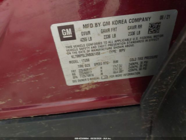 2022 CHEVROLET TRAILBLAZER KL79MPSL3NB061458 Photo 8