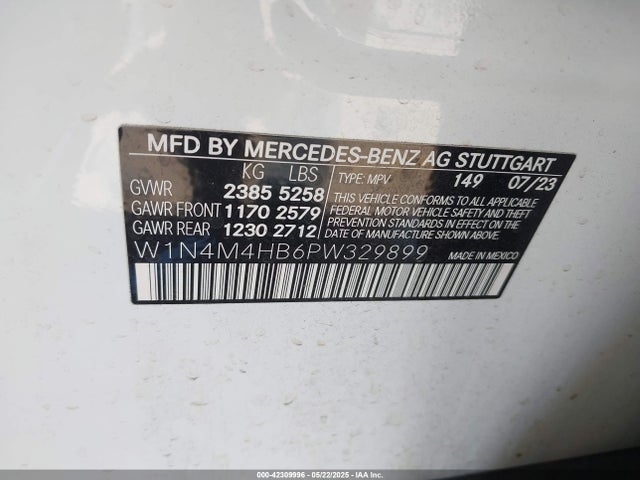 W1N4M4HB6PW329899 Mercedes-Benz m260