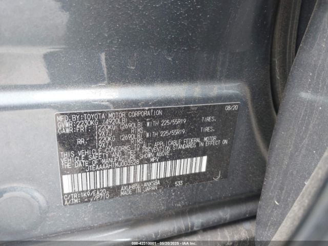 2021 TOYOTA VENZA JTEAAAAH1MJ003528 Photo 8