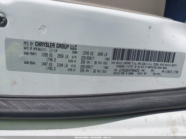 2C4RDGBG4FR606253 Dodge Grand Caravan American Value Pkg