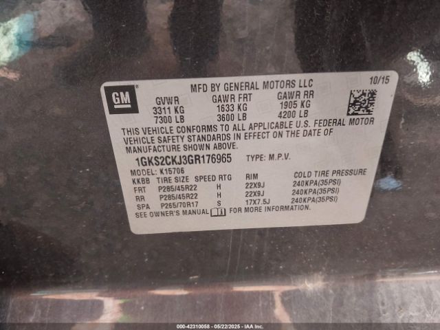 2016 GMC YUKON 1GKS2CKJ3GR176965 Photo 8
