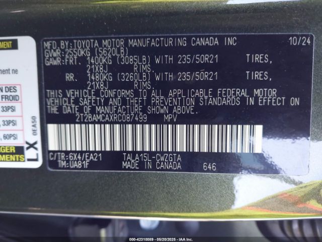 2024 LEXUS RX 350 2T2BAMCAXRC087499 Photo 8