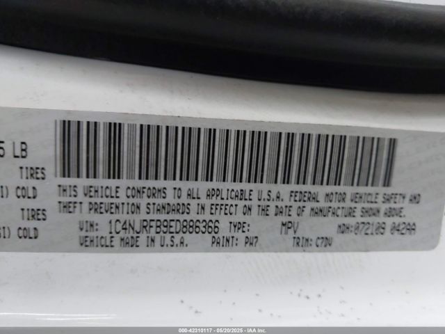 1C4NJRFB9ED886366 Jeep Patriot Latitude