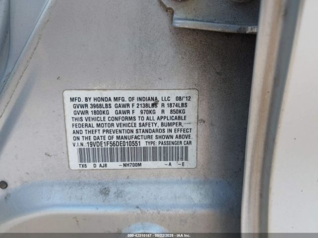 2013 ACURA ILX 19VDE1F56DE010551 Photo 8