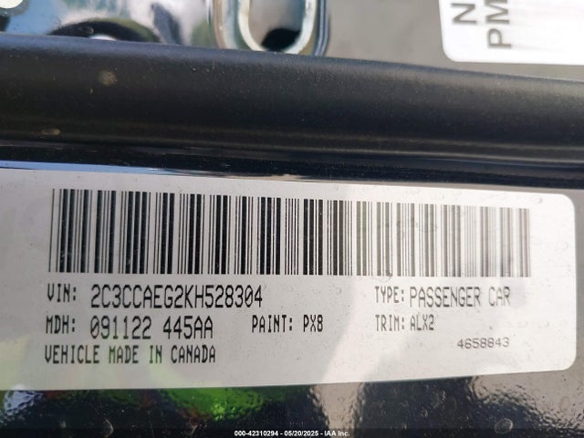 2C3CCAEG2KH528304 Chrysler 2019