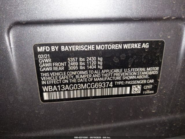 2021 BMW 530E WBA13AG03MCG69374 Photo 8